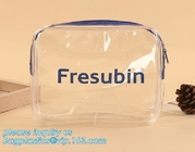 Soft PVC EVA Clear Plastic Vinyl Cosmetic Packaging Bag with Zipper, makeup pouch transparent PVC clear cosmetic bags