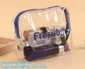 Soft PVC EVA Clear Plastic Vinyl Cosmetic Packaging Bag with Zipper, makeup pouch transparent PVC clear cosmetic bags