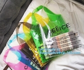 top pvc handle bag, Beach Tote waterpoof Bag Pvc Handle Bags, biodegradable PVC shopping bags die cut handle bag with lo