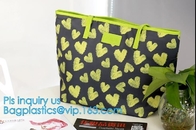 Portable Clothing Storage Shopping Bag Women Fashionable Travel PVC Beach Bag Female Casual Toiletry Shoulder Bags, carr