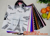 Custom Print Soft Loop Handle Plastic Shopping Bag with handles,Colored Soft Loop Plastic Handle Bags With Cardboard Ins