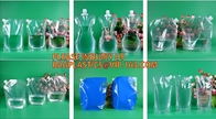 Reusable Stand Up Plastic Custom Liquid Fruit Juice Drink Packaging Spout Pouch Bag / Juice Doypack With Spout Cap PACKA