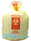 Clinical Waste Bags (Yellow), Heavy Duty Sacks , 17in x 25in (x25), Popular PE/PP biohazard eco bag,garbage bag,plastic