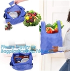 Logo printed eco friendly reusable polyester folding shopping bag for promotion,Polyester Drawstring Bag/ Promotional dr